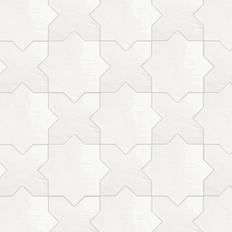 Merola Tile Argile Cross Bianco 7" x 7" Porcelain Floor and Wall Tile - (1 Tile)