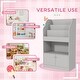 preview thumbnail 6 of 12, 2 Door Nursery Bookcase Toy Storage with Shelves