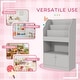 preview thumbnail 11 of 12, Kids Bookcase with 3 Shelves, 1 Storage Compartment and 1 Cabinet