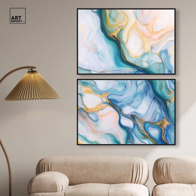Visions Pastel I Canvas Set of 2 by Art Remedy