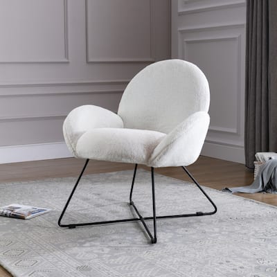 Corvus Rowen Modern Fleece Upholstered Accent Chair with Arm