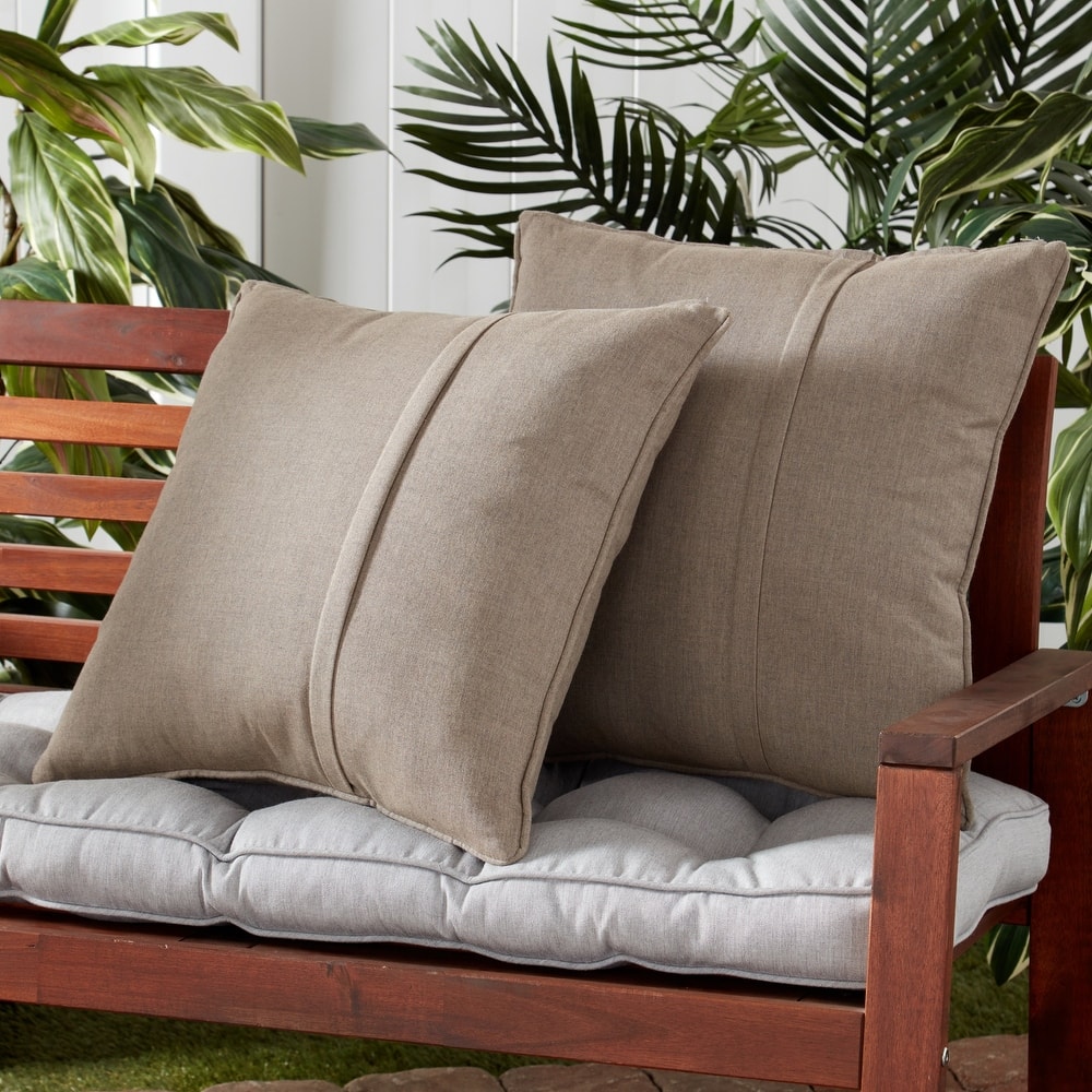 Greendale Home Fashions Sunbrella 20" Square Outdoor Throw Pillow (Set of 2)