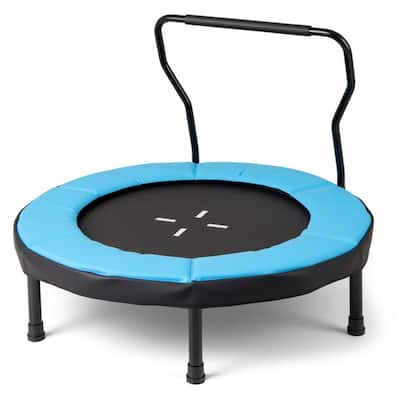 Metal Kids Trampoline with Foam Handle and Safety Mat