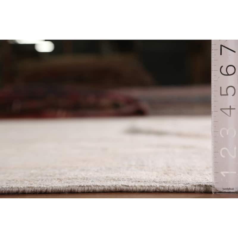 Hand Knotted Oriental 100% Wool Carpet Transitional All-Over Greys & Charcoal Oushak Area Rug - 14' 4'' X 12' 3''