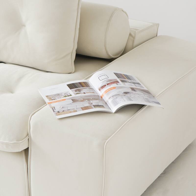 Stupendous Miami Modular Sofa Down Filled Curved Cloud Sectional Sofa 4 Seater with Ottoman