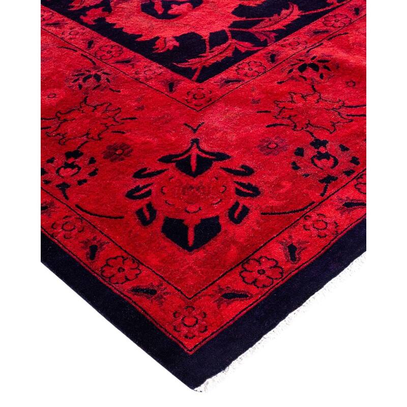 Overdyed, One-of-a-Kind Hand-Knotted Area Rug - Pink - 8' 3" x 10' 1"