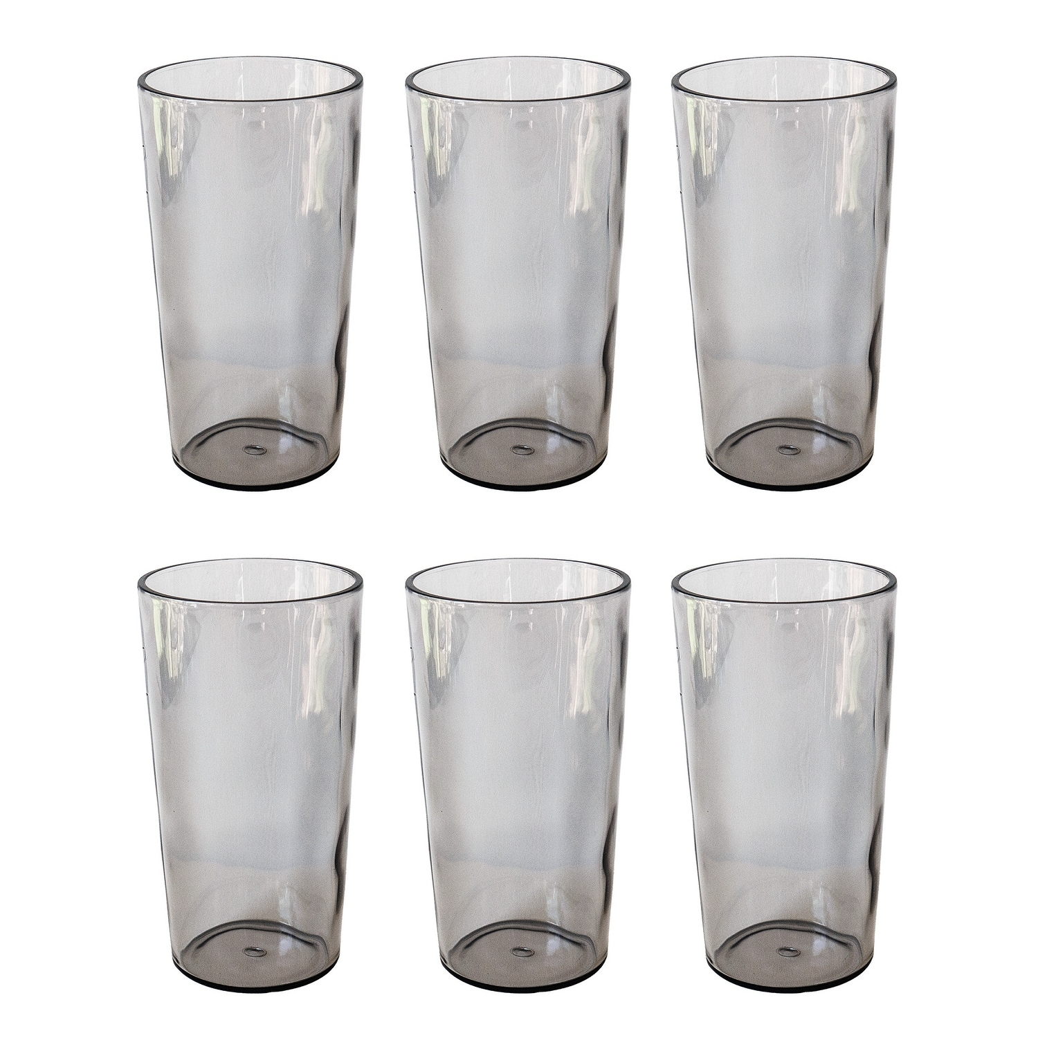 Abode Homewares Rustic Acrylic Drinking Glass - 23 oz - Set of 6