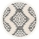 preview thumbnail 76 of 136, SAFAVIEH Moroccan Tassel Shag Iulieana Boho Tribal 2-inch Thick Rug 10' Round - Ivory/Grey - Round