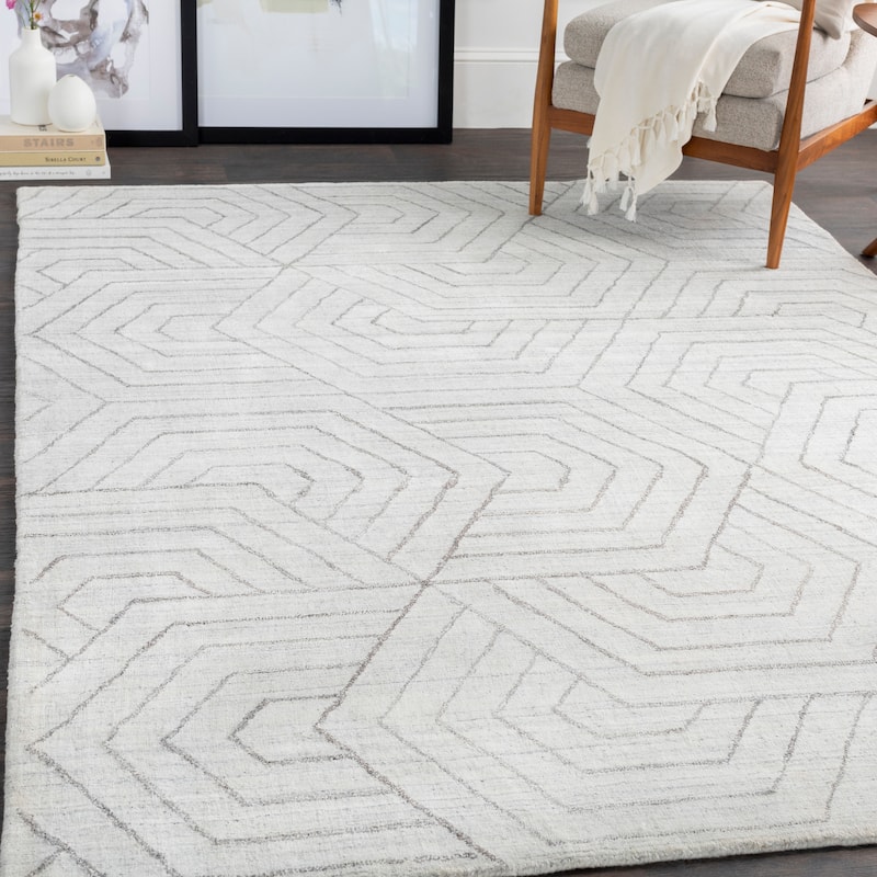 Polymnia Modern Area Rug - 8' x 10' - Cream