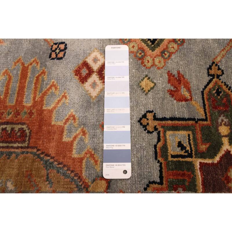 ECARPETGALLERY Hand-knotted Jules Sultane Light Denim Blue Wool Rug - 6'0 x 9'0