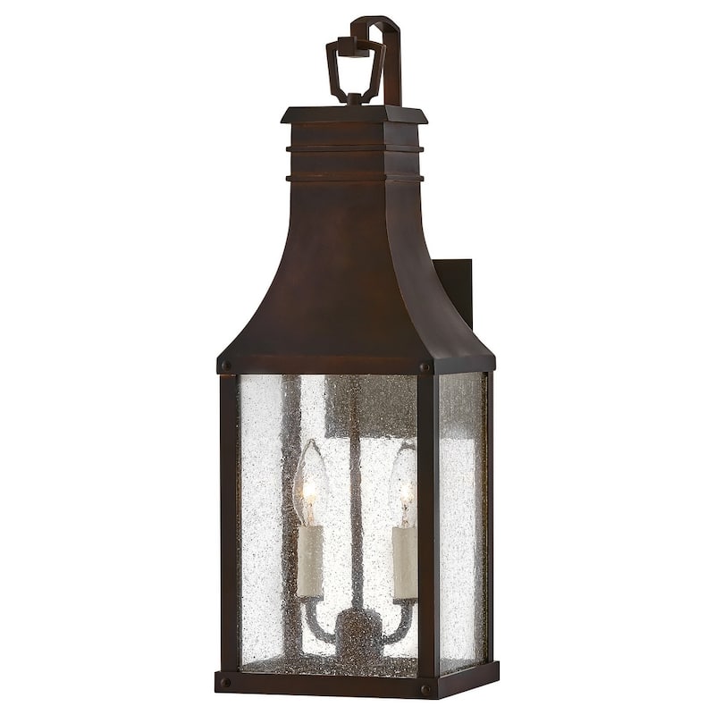 Hinkley Lighting Beacon Hill 2 Light 23" Tall Heritage Outdoor Wall - Blackened Copper