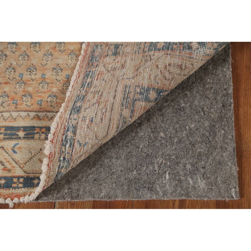 All-Over Botemir Persian Vintage Runner Rug Hand-Knotted Wool Carpet - 3'5" x 9'5"
