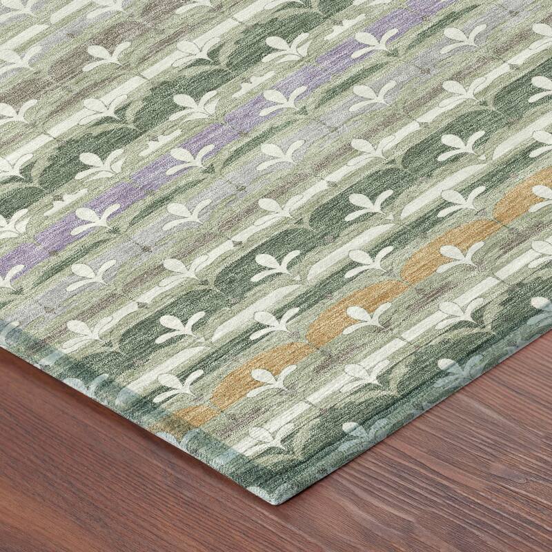 Machine Washable Indoor/ Outdoor Stripe Bramlage Chantille Rug