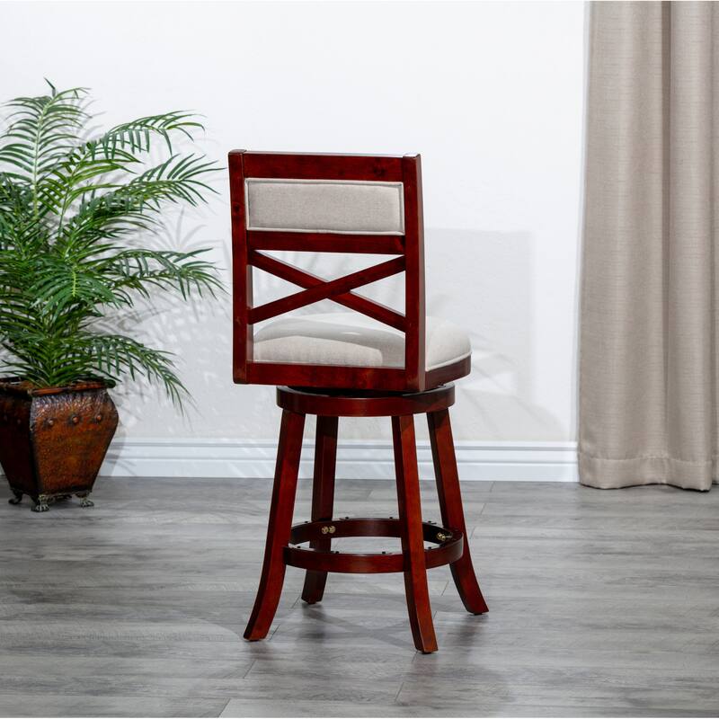 30" Bar Height X-Back Swivel Stool