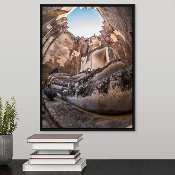 Shop Phra Achana Big Buddha Statute Black Float Frame Canvas