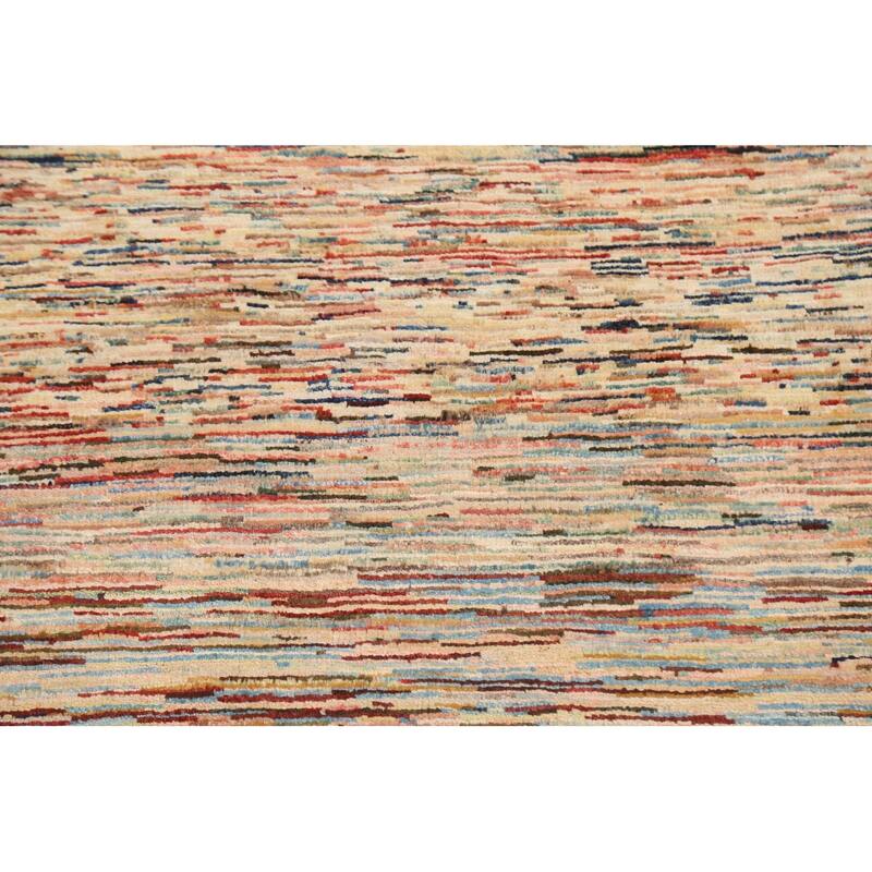 Striped Modern Gabbeh Kashkoli Oriental Area Rug Wool Handmade Carpet - 2'8" x 4'1"