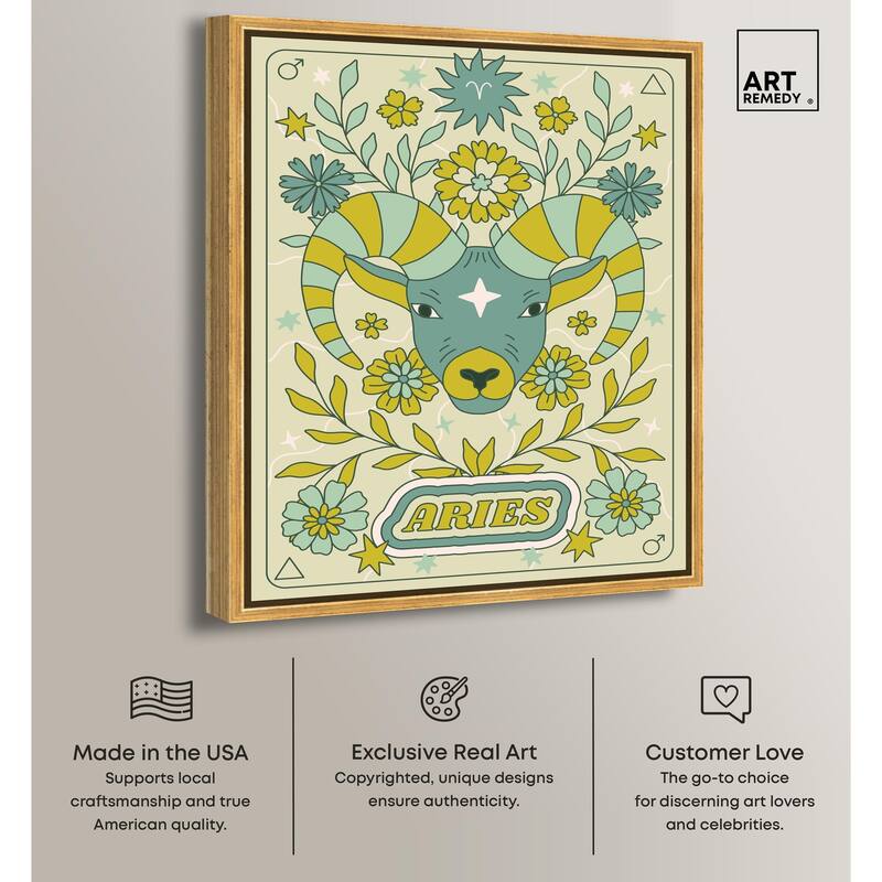 Aries Stars Card Canvas by Art Remedy