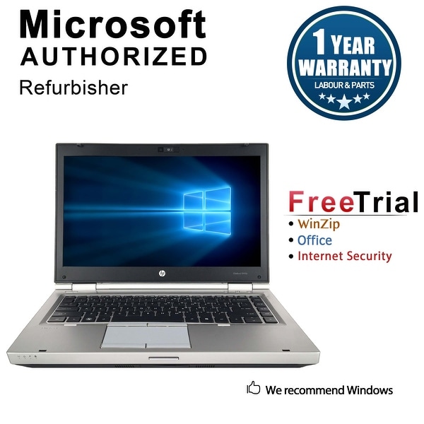 Refurbished HP EliteBook 8460P 14" Laptop Intel Core i5-2520M 2.5G 8G DDR3 500G DVD Win 10 Pro 1 Year Warranty - Silver