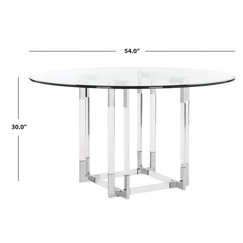 SAFAVIEH Couture Reiner Round Acrylic Dining Table