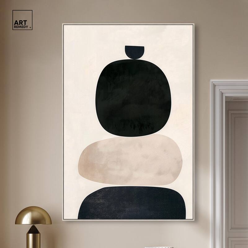 Pebble Pillars III Canvas by Art Remedy