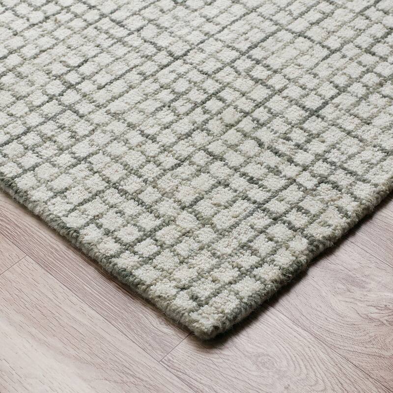 Noah Contemporary Checkered Wool Indoor Area Rug by Sevita