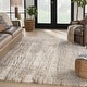 preview thumbnail 9 of 22, Nourison Luxurious Shag Ultra Plush Glam Abstract Area Rug 7'10" x 9'10" - Ivory Beige - Rectangle