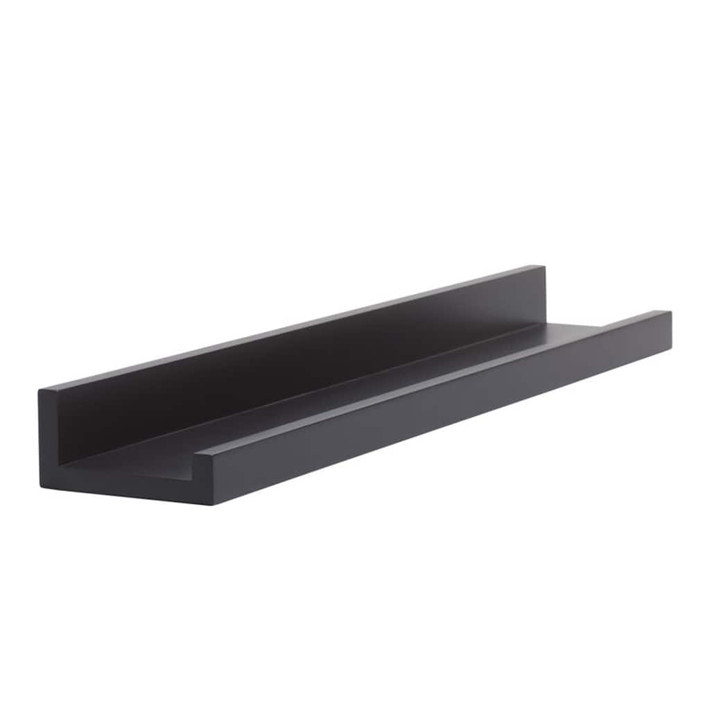 Melannco Floating MDF Photo Ledge, 24 Inch, Espresso