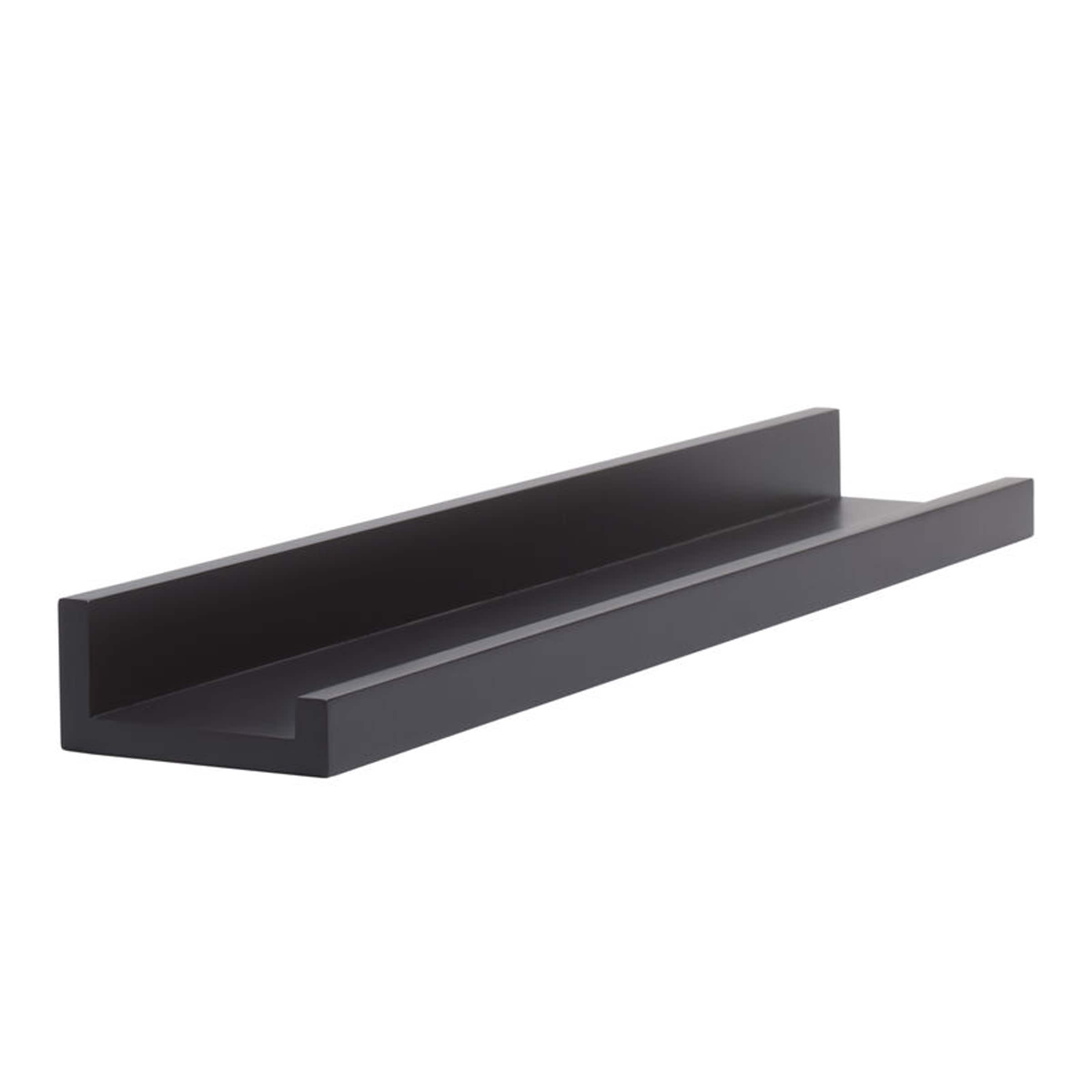 Melannco Floating MDF Photo Ledge, 24 Inch, Espresso