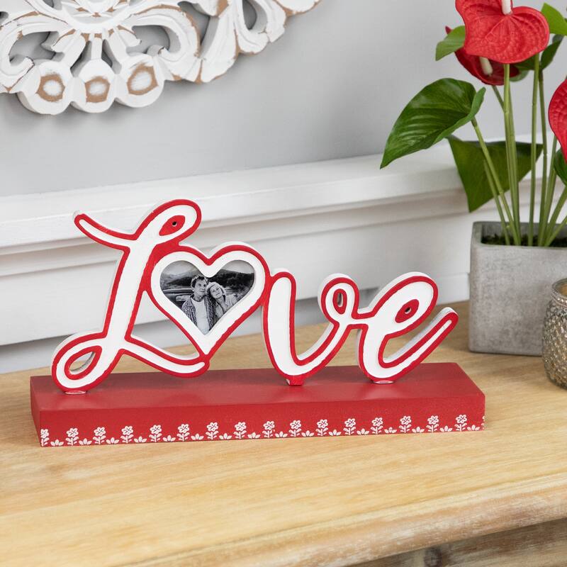 Love Valentine's Day Photo Frame Tabletop Decoration - 12"