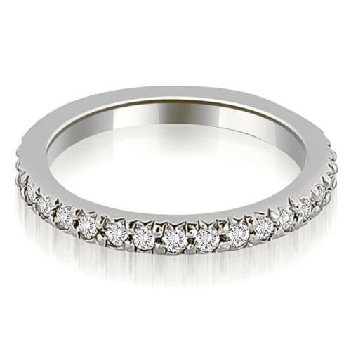 2mm Patite 0.40 ct.tw 14K White Gold Stackable Round Cut Diamond Eternity Ring