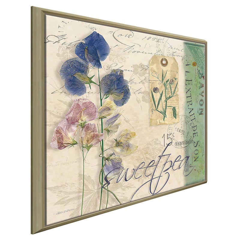 "Sweet Pea" Print on Floating Canvas