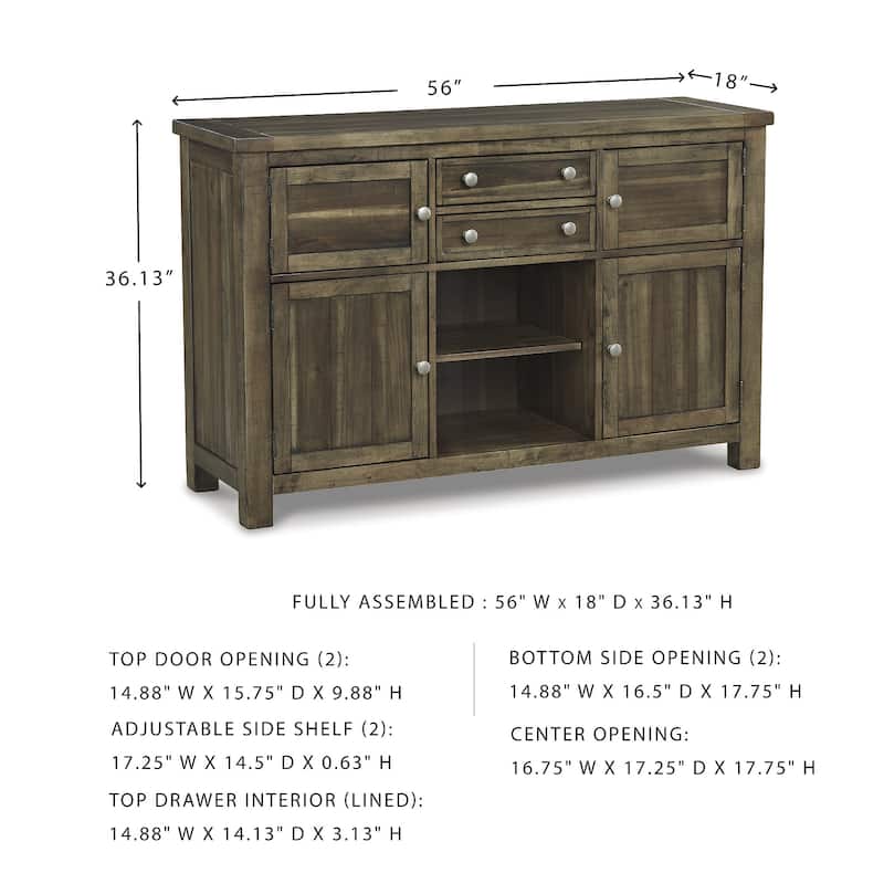 Signature Design by Ashley Mykolaiv Grey-brown Dining Room Server