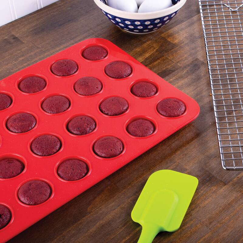 Mrs. Anderson's Baking Silicone 24-Cup Mini Muffin Pan