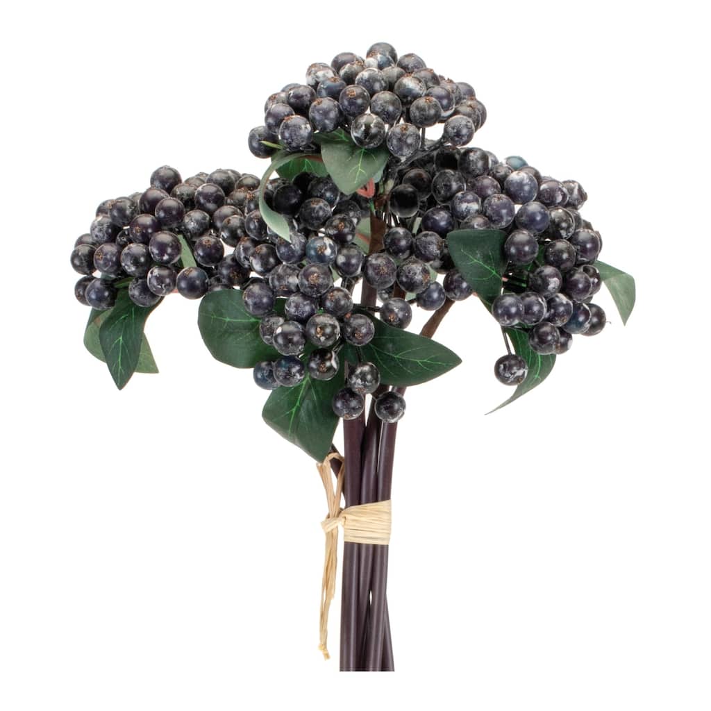 Blueberry Artificial Bundle - 12.75"- Blue and Green - Set of 2