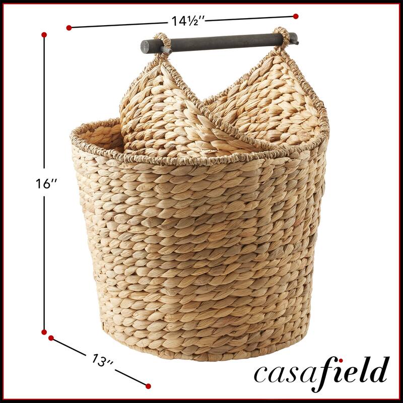 Toilet Paper Roll Holder Magazine Storage Basket Wicker Bathroom