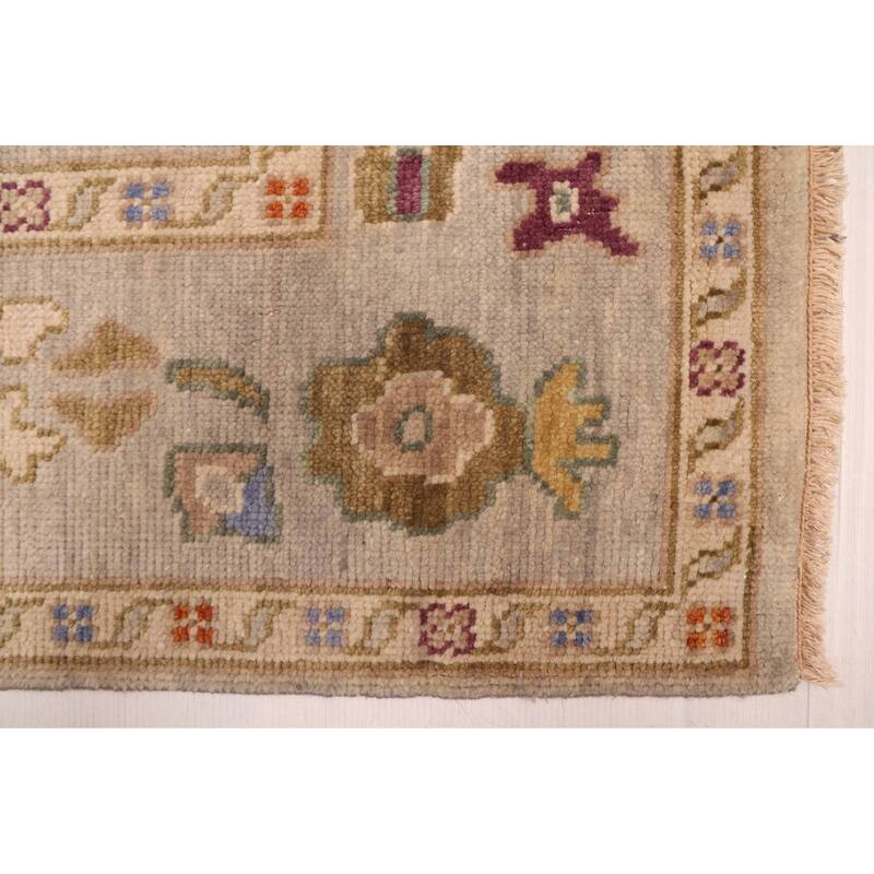 ECARPETGALLERY Hand-knotted Modern Oushak Light Khaki Wool Rug - 7'10 x 10'0