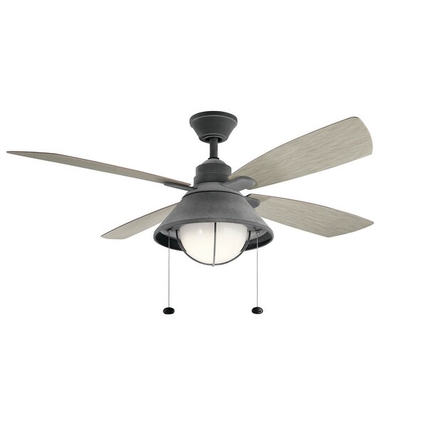 54-inch Weathered Zinc LED Ceiling Fan 