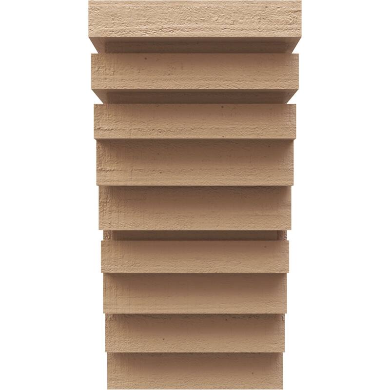 Series 2 Wide Landon Rough Cedar Woodgrain TimberThane Corbel, Primed Tan