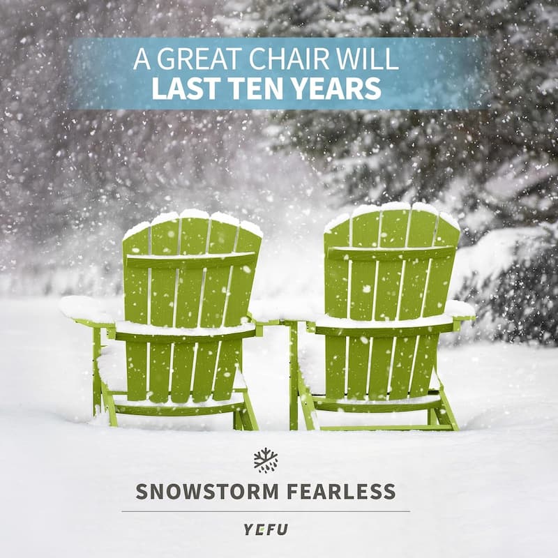 WINSOON All Weather HIPS Outdoor Plastic Adirondack Chairs