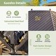 preview thumbnail 140 of 142, Outdoor Hardtop Gazebo Pergola w Galvanized Steel Roof and Aluminum Frame, Prime Curtains and nettings include