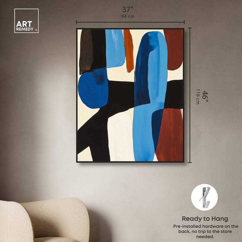 Cobalt Collision Canvas by Art Remedy