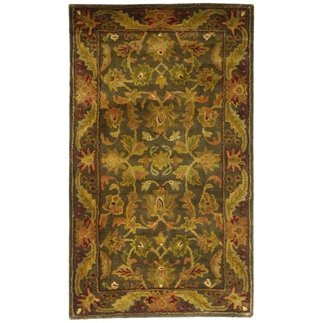 SAFAVIEH Handmade Antiquity Manerva Traditional Oriental Wool Rug - 2'3" x 4' - Green/Gold