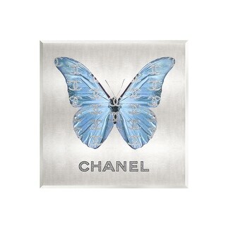 Stupell Blue Fashion Butterfly Wall Plaque Art Design by Madeline Blake ...