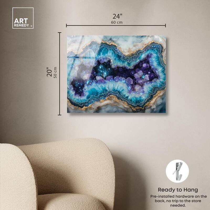 Stellar Shard Core Acrylic by Art Remedy, Ready to Hang