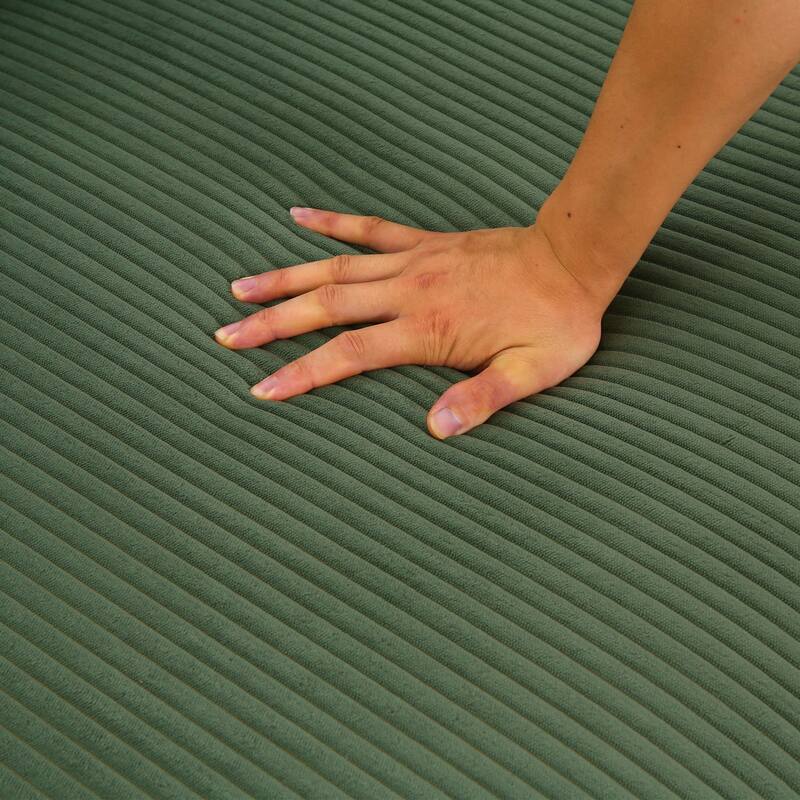 81"W No Assembly Corduroy Modular Sectional Sofa with Ottoman