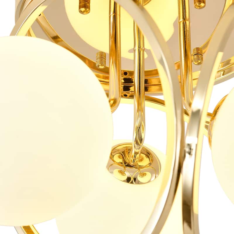 3-light Glass Flush Mount Lights