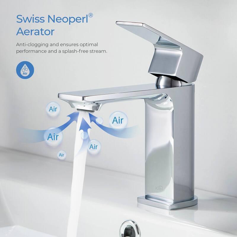 Lead-free Solid Brass Single Handle Bathroom Vanity Faucet with Hose