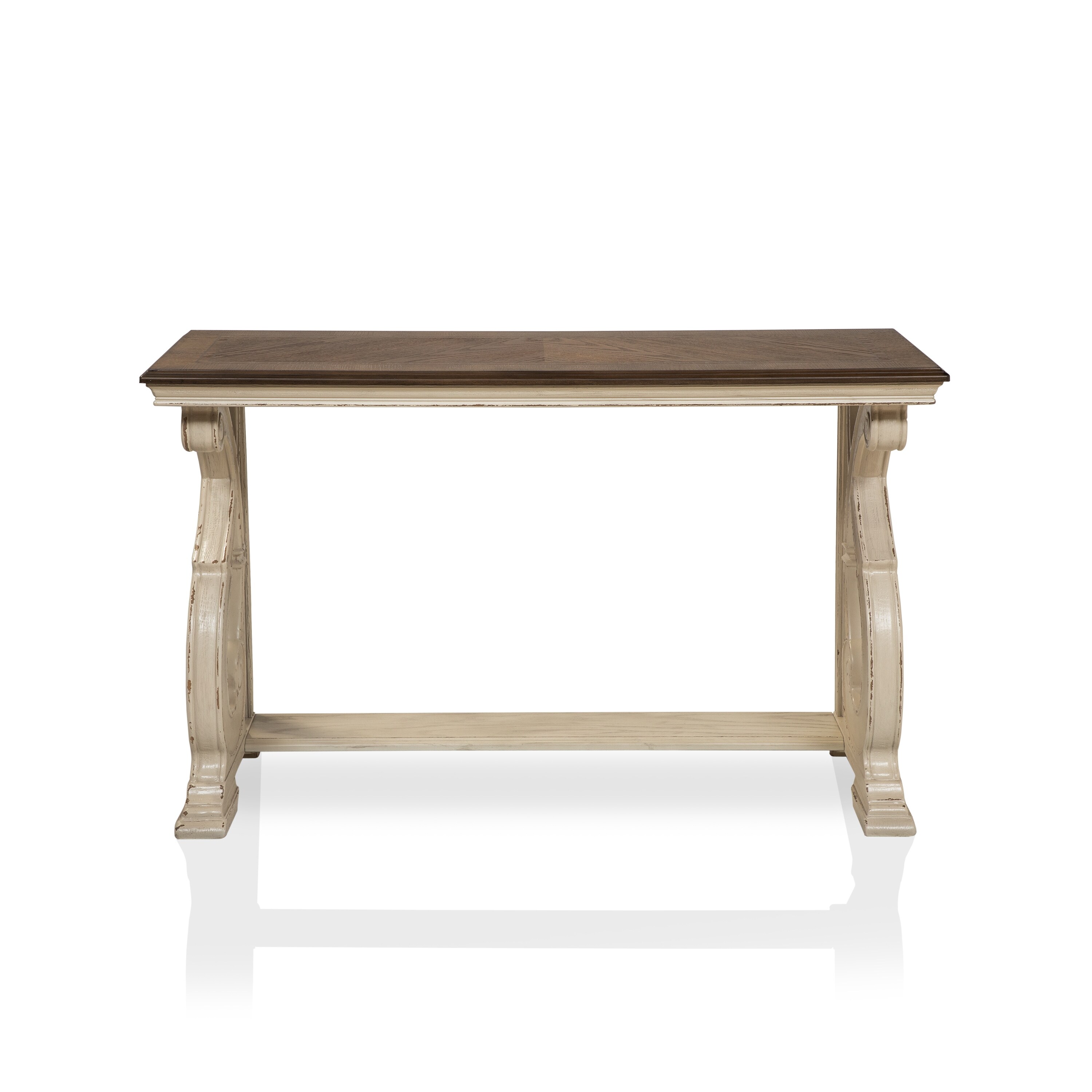 dark wood sofa table