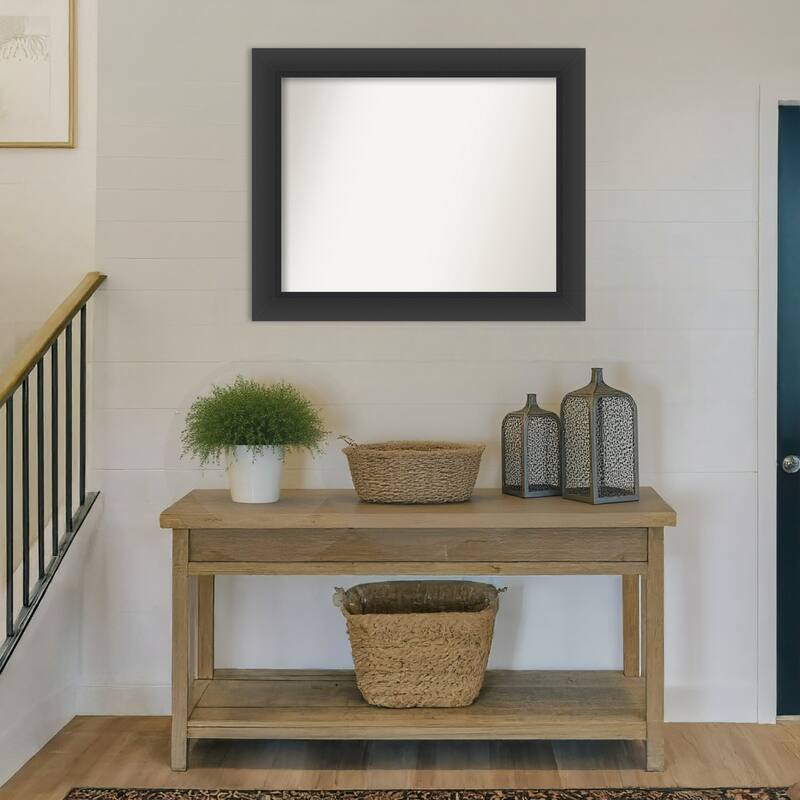 Sloped Non-Beveled Framed Wall Mirror