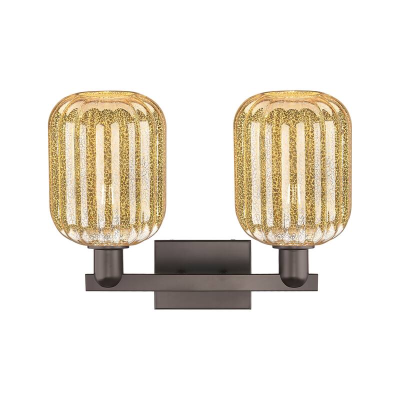 Innovations Lighting Downtown Urban - Preston - 2 Light 16" Jar Shade Bath Vanity Light